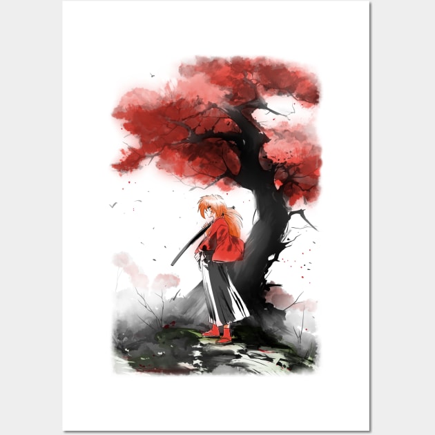 Rurouni under the tree Wall Art by ddjvigo